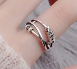 Sterling Silver Abacus Worry Ring