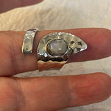 Sterling Silver Moonstone Size 7-9 Ring