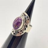 Sterling Silver Purple Turquiose Size 7 Ring