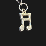 Sterling Silver Musical Notes Necklace