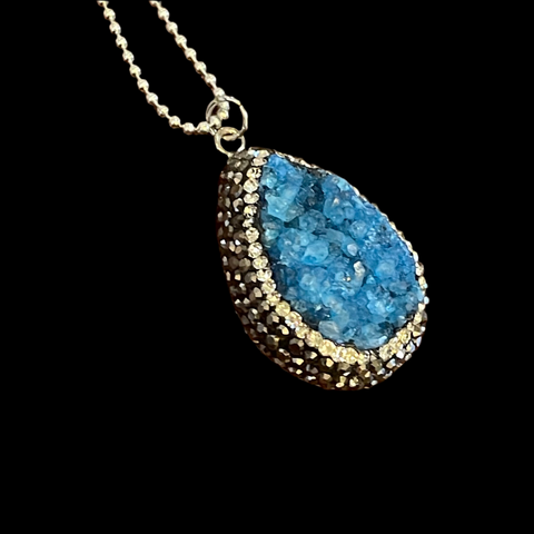 Druzy Pave Stones Necklace