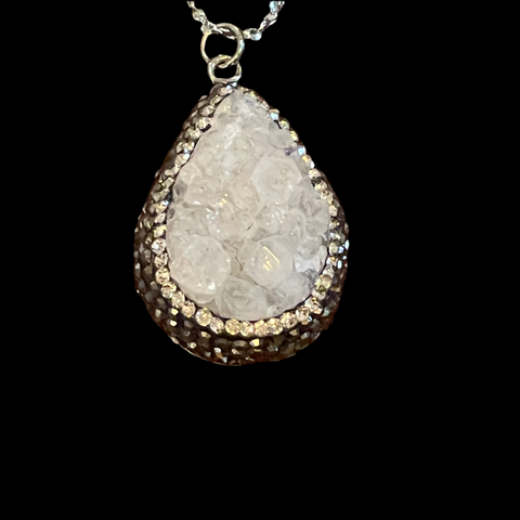 Druzy Pave Stones Necklace