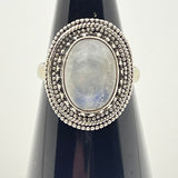 Sterling Silver Moonstone Size 9 Ring