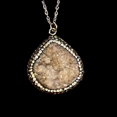 Druzy Pave Stones Necklace