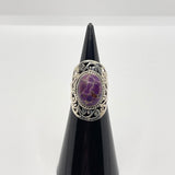 Sterling Silver Purple Turquiose Size 7 Ring