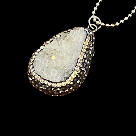 Druzy Pave Stones Necklace