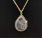 Druzy Pave Stones Necklace