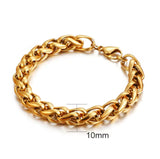 Gold 10mm Link Bracelet