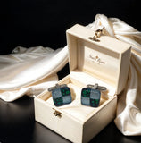 Cufflinks hand made glass