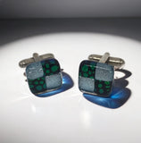 Cufflinks hand made glass