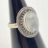 Sterling Silver Moonstone Size 9 Ring