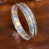 Sterling Silver Spinner Bangle Bracelet