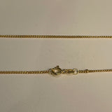 18Kt Gold Vermeil Sterling Silver Curb Chain Necklace 1.2mm