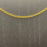 18Kt Gold Vermeil Yellow Gold Sterling Silver Belcher Necklace 3mm