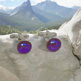 Cufflinks hand made glass