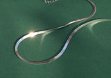 Sterling Silver Flat Snake Necklace 2.5mm