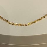 18Kt Gold Vermeil Sterling Silver Link Chain Necklace 1.mm