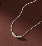 Sterling Silver with Dainty Silver Beads Necklace