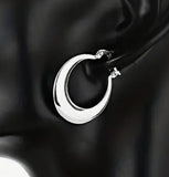 Sterling Silver Hinged Hoop Earrings