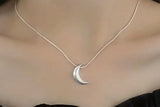 Sterling Silver Crescent Moon Necklace