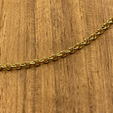 18Kt Gold Vermeil Yellow Gold Sterling Silver Belcher Necklace 3mm