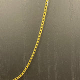 18K Yellow Gold Vermeil Sterling Silver Cuban Necklace 3mm