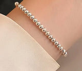 Sterling Silver Slider Adjuster Chain Bracelet with balls