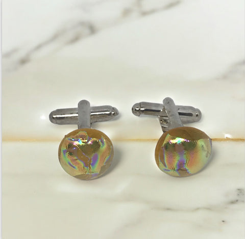 Cufflinks hand made glass