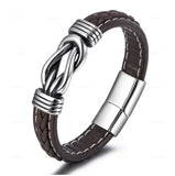 Leather and Steel Bracelet