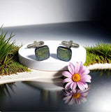 Cufflinks hand made glass