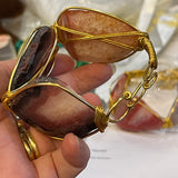 Gold Plated 3 Agate Bracelet