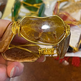 Gold Plated 4 Agate Bracelet