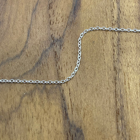 Sterling Silver Cut Tracer Chain Necklace 1.3mm