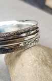 Sterling Silver Spinner Bangle Bracelet