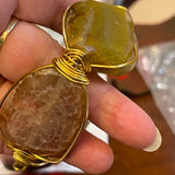 Gold Plated 4 Agate Bracelet