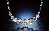 Gold Vermeil Sterling Silver 2.8 Ct Moissanite Diamond Solitaires Sterling Silver 18 Kt White Gold Necklace