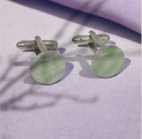 Cufflinks hand made glass