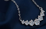 Gold Vermeil Sterling Silver 2.8 Ct Moissanite Diamond Solitaires Sterling Silver 18 Kt White Gold Necklace