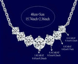 Gold Vermeil Sterling Silver 2.8 Ct Moissanite Diamond Solitaires Sterling Silver 18 Kt White Gold Necklace