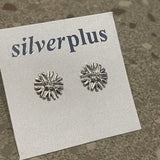 Sterling Silver Sparkle Burst Earrings