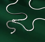 Sterling Silver Flat Snake Necklace 2.5mm