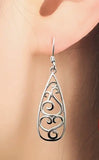 Sterling Silver Filigree Scroll Drop Drop Earrings