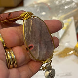 Gold Plated 3 Agate Bracelet