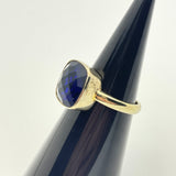 Sterling Silver Ring With Sapphire-Blue Stone  (8)