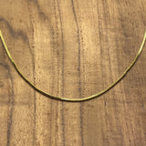 18K Yellow Gold Vermeil Sterling Silver Box Chain  Necklace 1mm