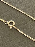 Sterling Silver Curb Chain Offset Necklace