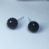 Sterling Silver Sparkly Ball Stud Earrings