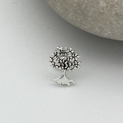 Sterling Silver Leafy Tree Earrings