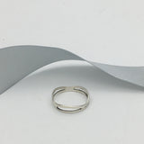 Sterling Silver Double Band Curves Ring