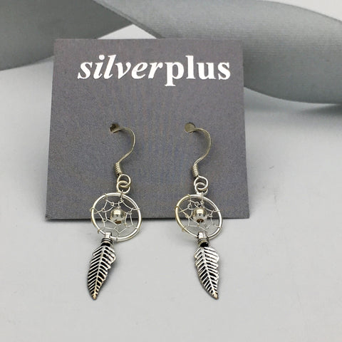 Sterling Silver Dream Catcher Earrings